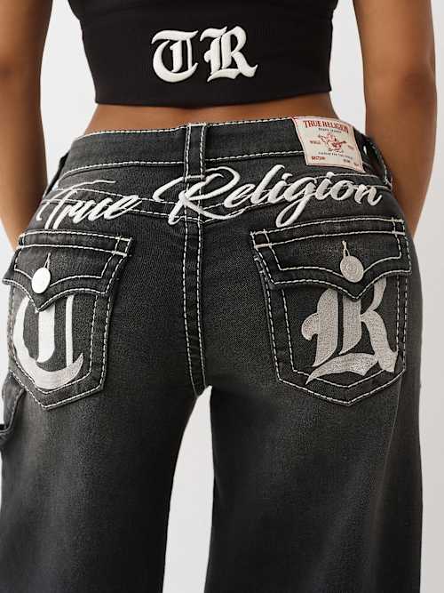 JESSIE BIG T EMBROIDERED SUPER BAGGY JEAN
