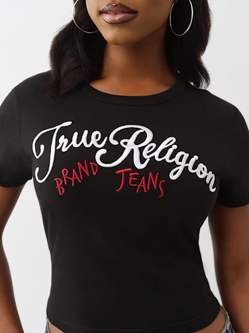 EMBROIDERED LOGO BABY TEE