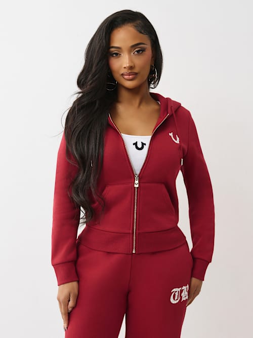 CRYSTAL LOGO ZIP HOODIE