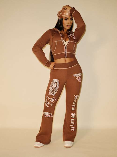 TRUE RELIGION X BELLA DOÑA MID RISE BOOTCUT SWEATPANT