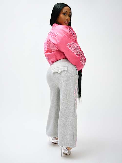 НЕЙЛОНОВАЯ КУРТКА-БОМБЕР С ЛОГОТИПОМ CRYSTAL