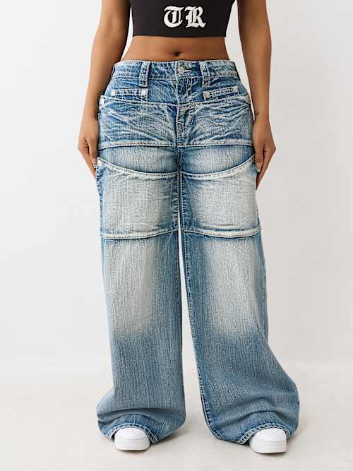 JESSIE BIG T SNAP BAGGY JEAN