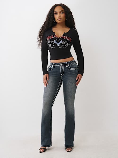 JEANS CORTE DE BOTA SUPER T BECCA DE TIRO MEDIO