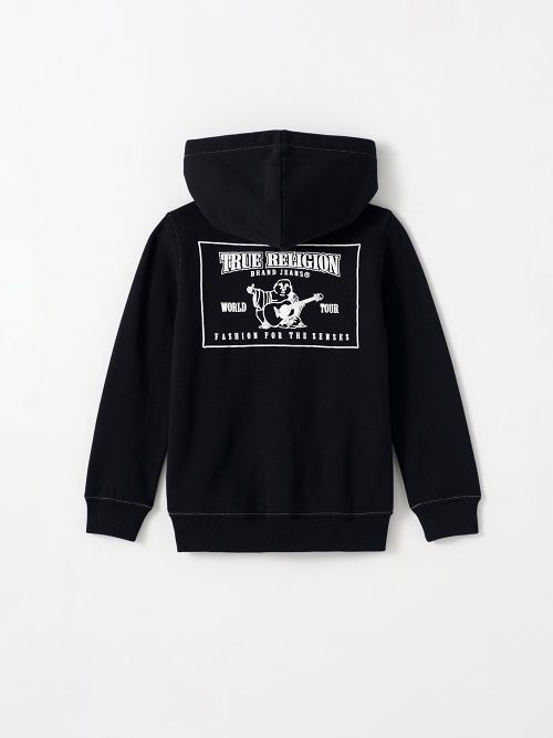 BOYS STITCH LOGO ZIP HOODIE