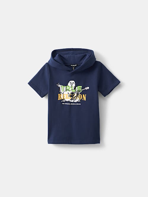 ТОЛСТОВКА С ЛОГОТИПОМ НА КОРОТКОМ РУКАВЕ ДЛЯ МАЛЬЧИКОВ