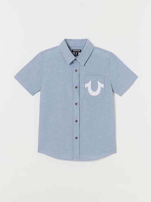 РУБАШКА ИЗ ШАМБРЕ С КАРМАНАМИ ДЛЯ МАЛЬЧИКОВ HS