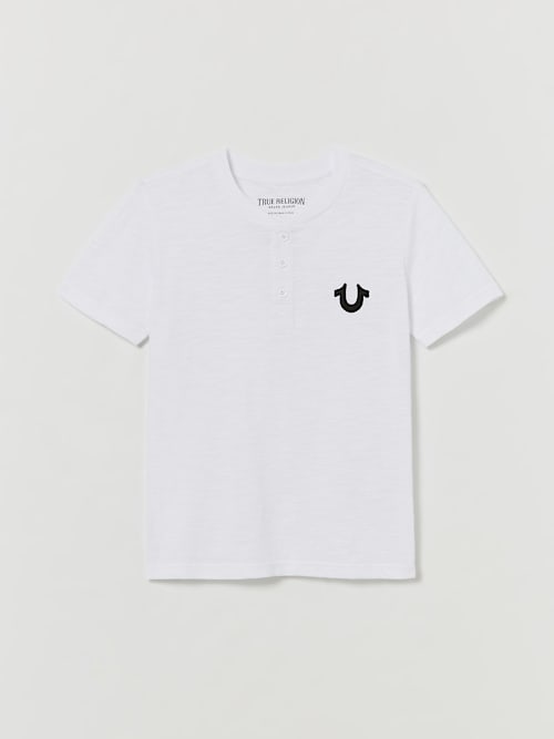 ФУТБОЛКА HENLEY С ЛОГОТИПОМ В ВИДЕ ПОДКОВЫ ДЛЯ МАЛЬЧИКОВ