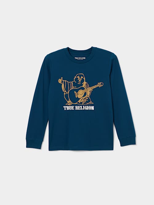 ФУТБОЛКА С ДЛИННЫМ РУКАВОМ С ЛОГОТИПОМ БУДДЫ ДЛЯ МАЛЬЧИКОВ