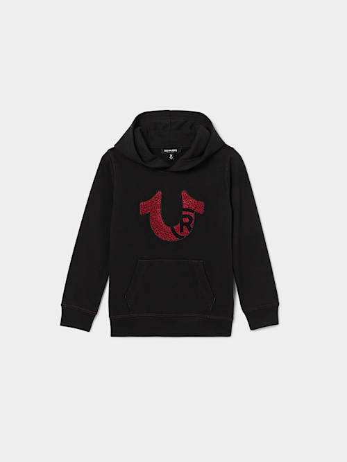 SUDADERA CON CAPUCHA CON HERRADURA Y MARCA REGISTRADA PARA NIÑOS