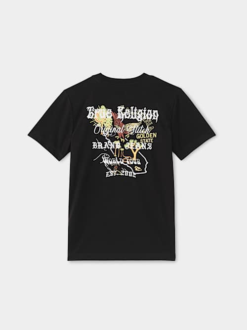 BOYS EMBROIDERED GOLDEN STATE LOGO TEE