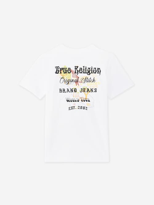 BOYS EMBROIDERED GOLDEN STATE LOGO TEE