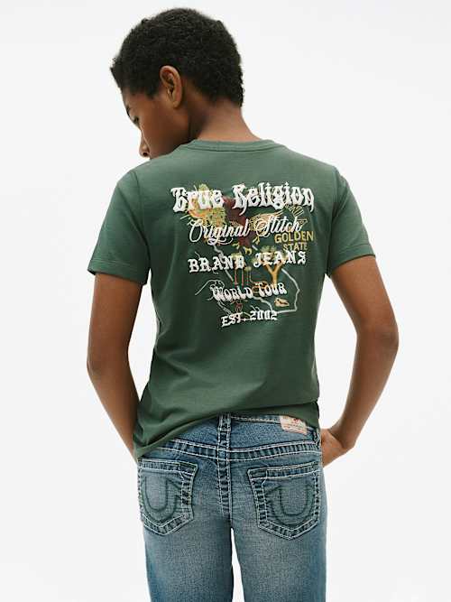 ФУТБОЛКА С ВЫШИТЫМ ЛОГОТИПОМ GOLDEN STATE ДЛЯ МАЛЬЧИКОВ