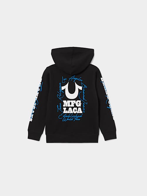 BOYS HORSESHOE LOGO ZIP HOODIE