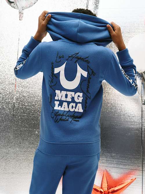 ТОЛСТОВКА НА МОЛНИИ С ЛОГОТИПОМ В ВИДЕ ПОДКОВЫ ДЛЯ МАЛЬЧИКОВ