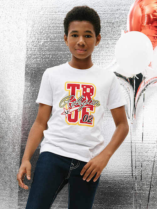 ФУТБОЛКА С ЛОГОТИПОМ СУПЕРЗВЕЗДЫ ДЛЯ МАЛЬЧИКОВ