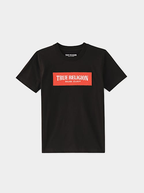 BOYS MESH BOX LOGO TEE