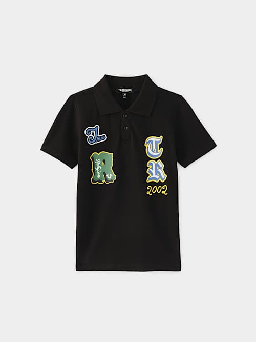 BOYS LOGO PATCH POLO SHIRT