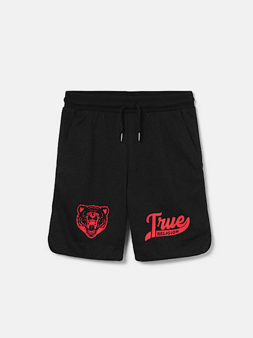 SHORTS DE MALLA CON LOGOTIPO PARA NIÑO
