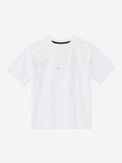 BOYS METALLIC LOGO TEE