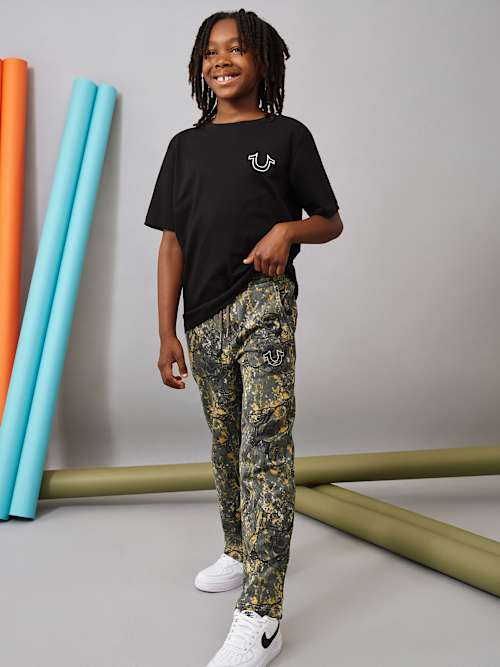 BOYS BUDDHA CAMO WIDE LEG JOGGER