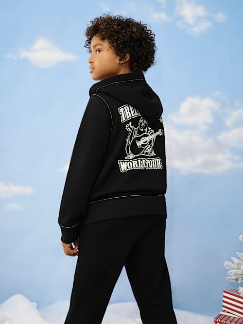 ТОЛСТОВКА НА МОЛНИИ С НАДПИСЬЮ BOYS WORLD TOUR
