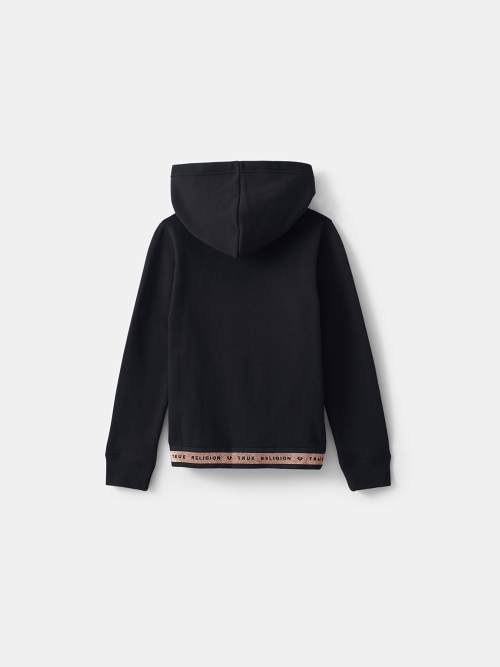 GIRLS LOGO TRIM HOODIE