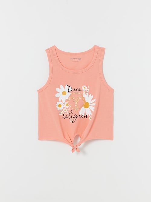 МАЙКА С ЛОГОТИПОМ БУДДЫ ДЛЯ ДЕВОЧЕК С РОМАШКАМИ И БЛЕСТКАМИ