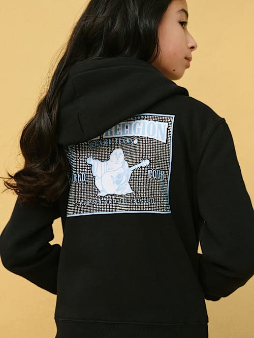 GIRLS GLITTER WORLD TOUR LOGO ZIP HOODIE