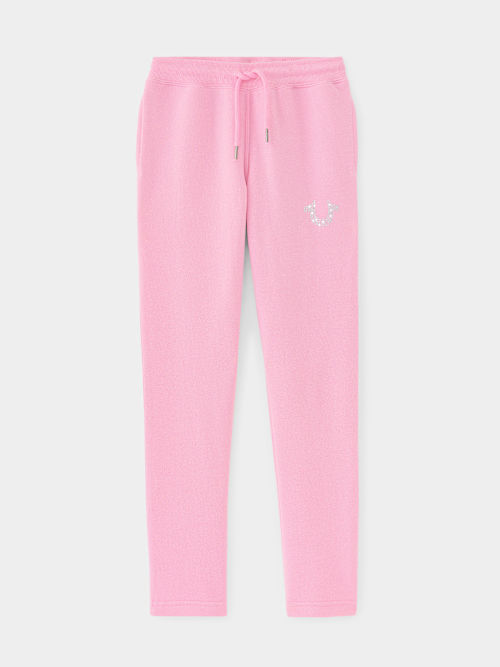 PANTALONES DEPORTIVOS CON HERRADURA CON GLITTER PARA NIÑA