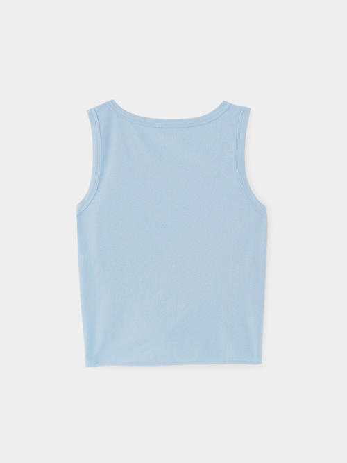 GIRLS IRIDESCENT WINGED LOGO TIE TANK TOP