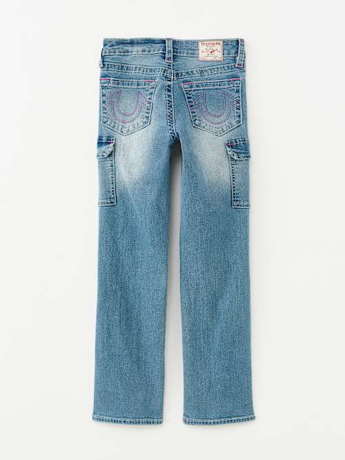 GIRLS WIDE LEG CARGO JEAN
