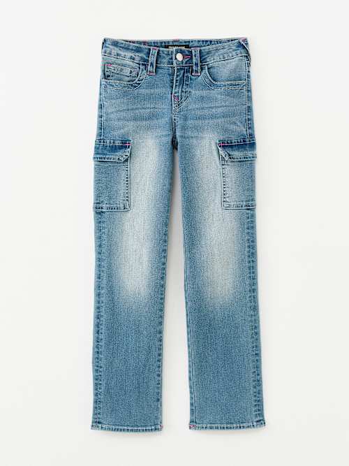 GIRLS WIDE LEG CARGO JEAN