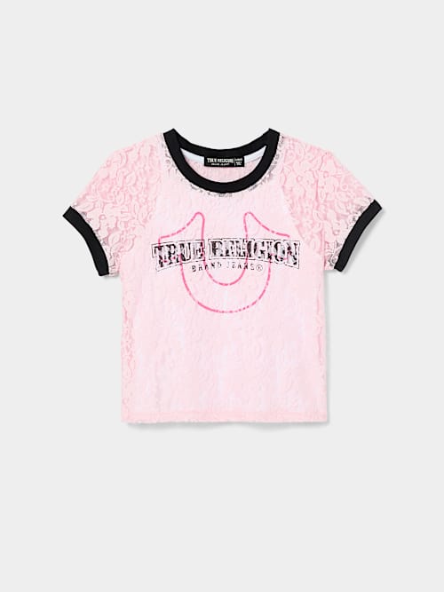 GIRLS LACE CAMI LOGO TEE