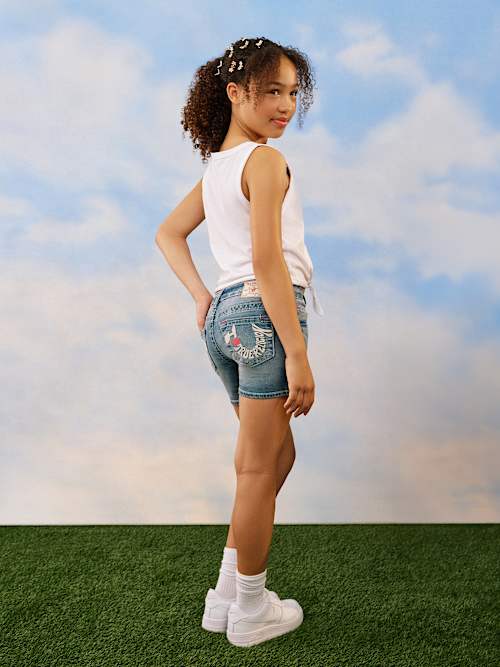 GIRLS JAYDE ‘I LOVE TRUE RELIGION’ SHORT