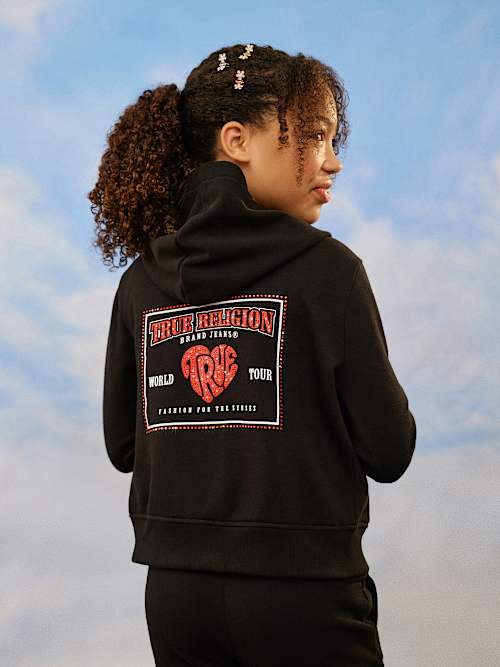GIRLS CRYSTAL WORLD TOUR ZIP UP