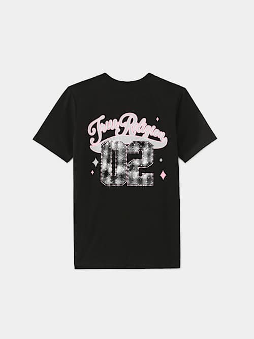 GIRLS GLITTER LOGO TEE