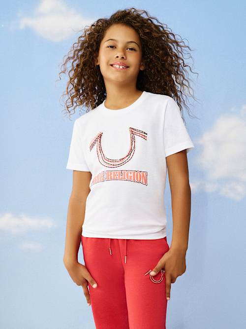 ФУТБОЛКА С РАДУЖНОЙ ПОДКОВОЙ ДЛЯ ДЕВОЧЕК