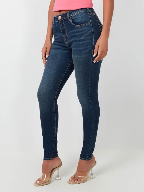 JEANS SÚPER SKINNY HALLE DE TIRO ALTO