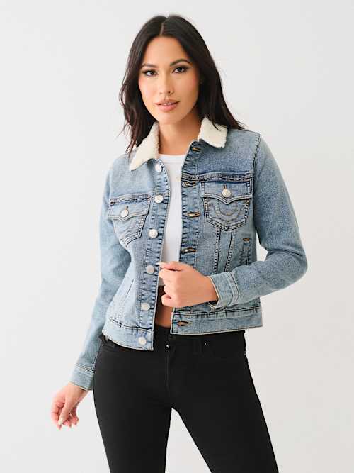 SHERPA COLLAR TRUCKER DENIM JACKET