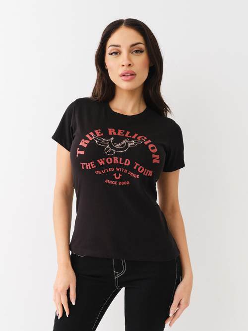 STUDDED WING HORSESHOE TEE