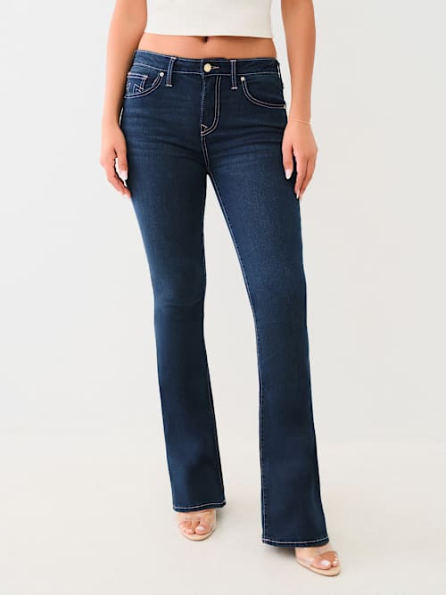BECCA CRYSTAL MID RISE BOOTCUT JEAN