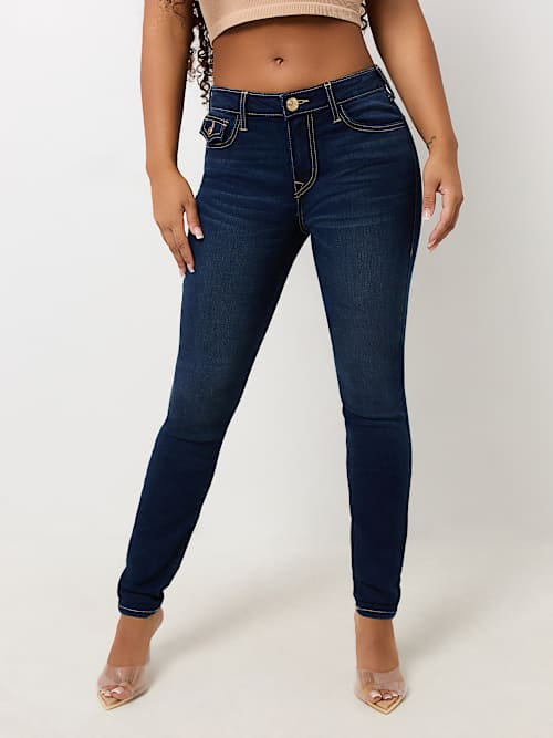 JENNIE MID RISE LUREX SKINNY JEAN