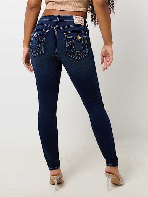 ОБТЯГИВАЮЩИЕ ДЖИНСЫ JENNIE СРЕДНЕЙ ПОСАДКИ С ЛЮРЕКСОМ