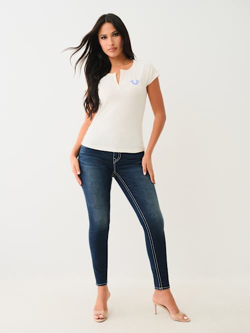 JENNIE MID RISE BIG T CURVY SKINNY JEAN