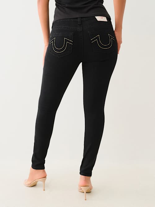 JENNIE MID RISE BIG T LUREX CURVY SKINNY JEAN
