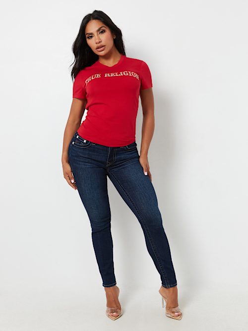 TWO-TONE CRYSTAL LOGO TEE