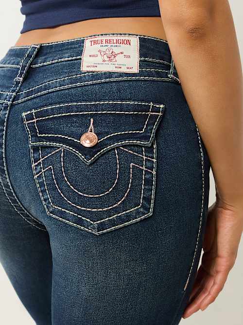 BECCA MID RISE BIG T BOOTCUT JEAN