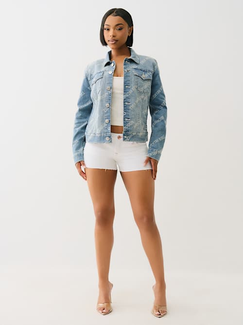 ALLOVER LOGO TRUCKER JACKET