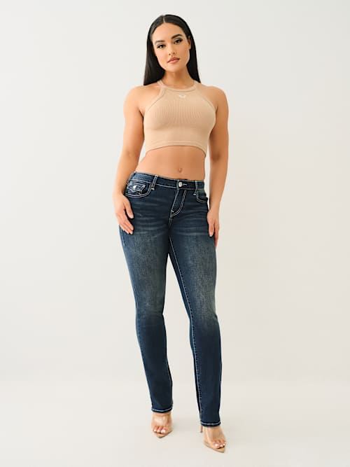 BILLIE MID RISE FLAP STRAIGHT JEAN