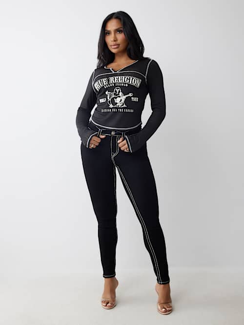 JENNIE MID RISE BIG T CURVY SKINNY JEAN